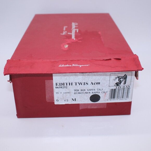 Salvatore Ferragamo 'Edith Twist' Woven Leather Cutout Heels 6.5 NIB $1190 Shoes - Picture 9 of 9